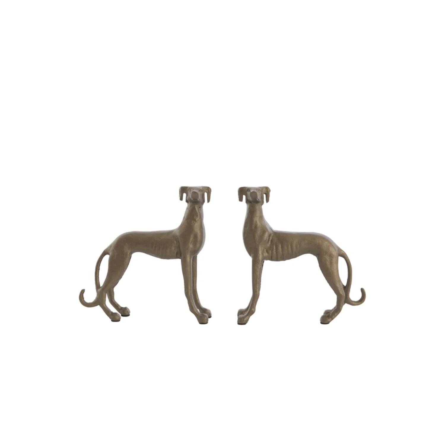 Irissa Antique Brass Dog Ornaments - Set of 2 - Image 2