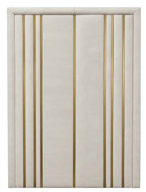 Isabelle Luxury Cream Velvet Headboard with Gold Detailing - Image 2