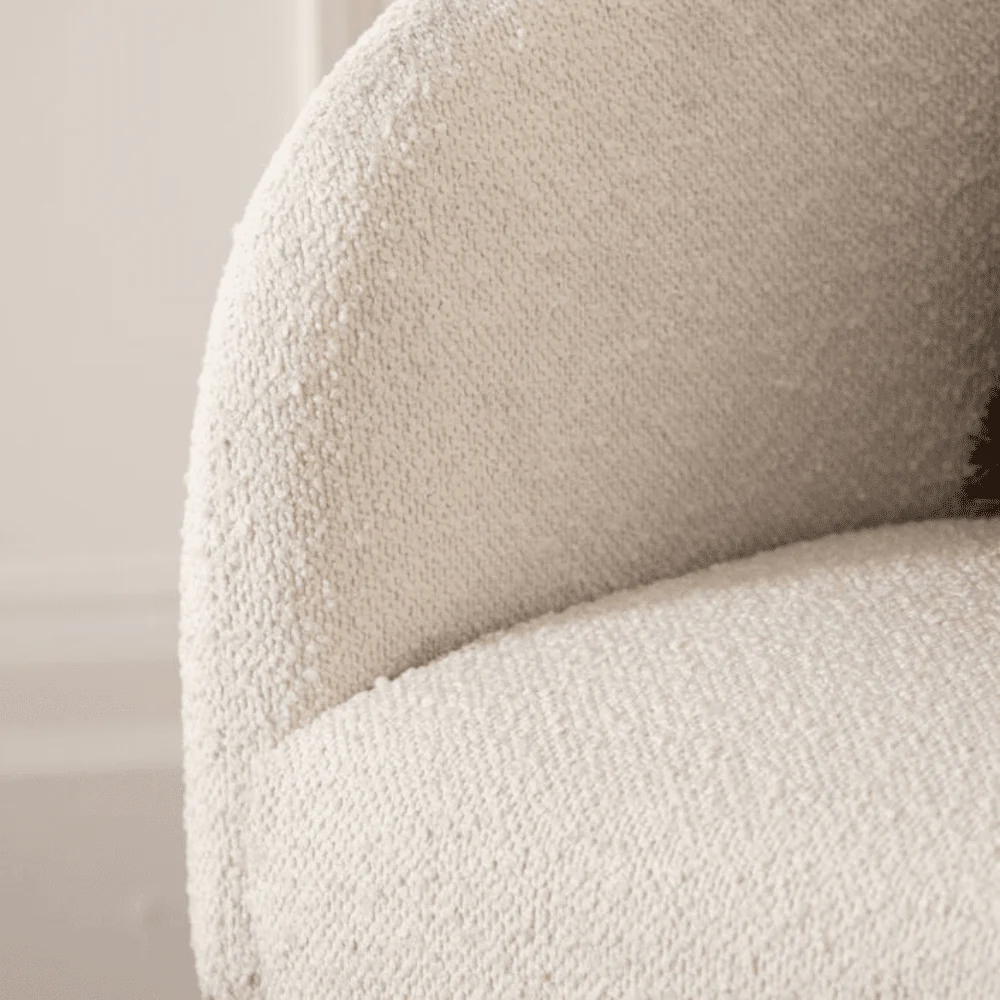 Isola Boucle Cream & Black Accent Chair - Image 2
