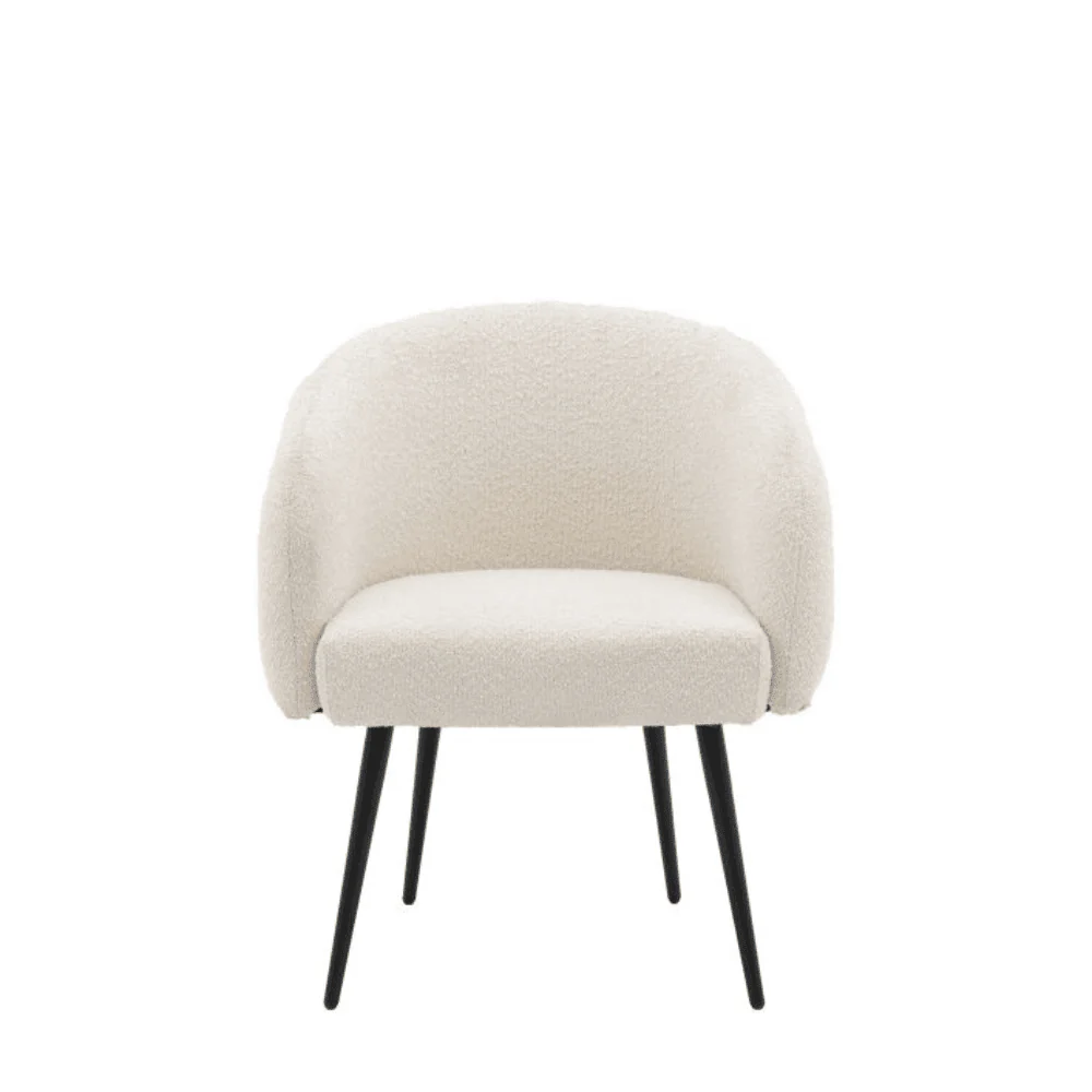 Isola Boucle Cream & Black Accent Chair - Image 4