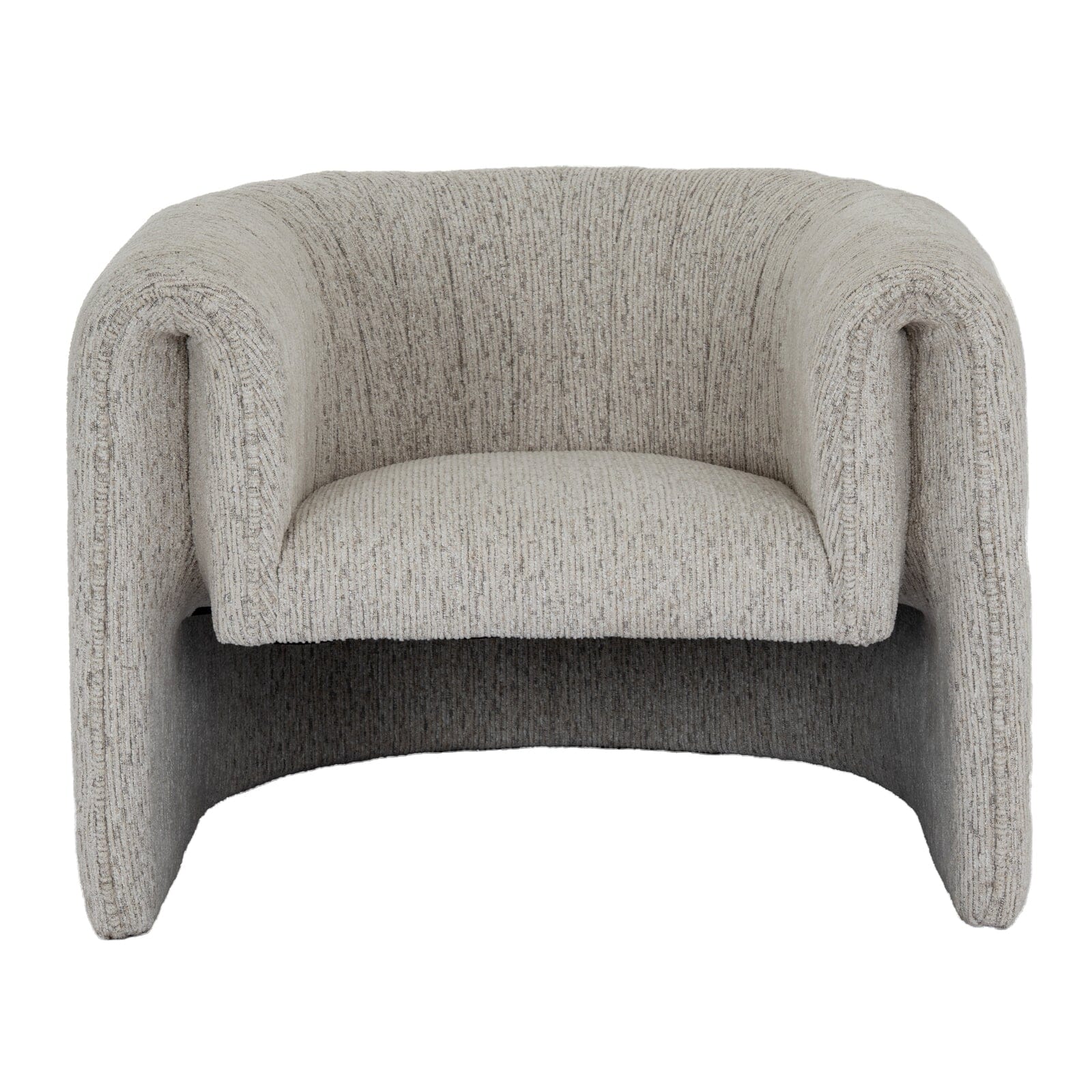 Isolinia Cream Textured Curved Accent Chair - Image 2