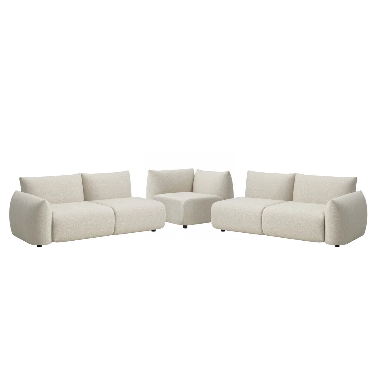 Jae Cream Upholstered Outdoor Modular Corner Sofa - Image 2