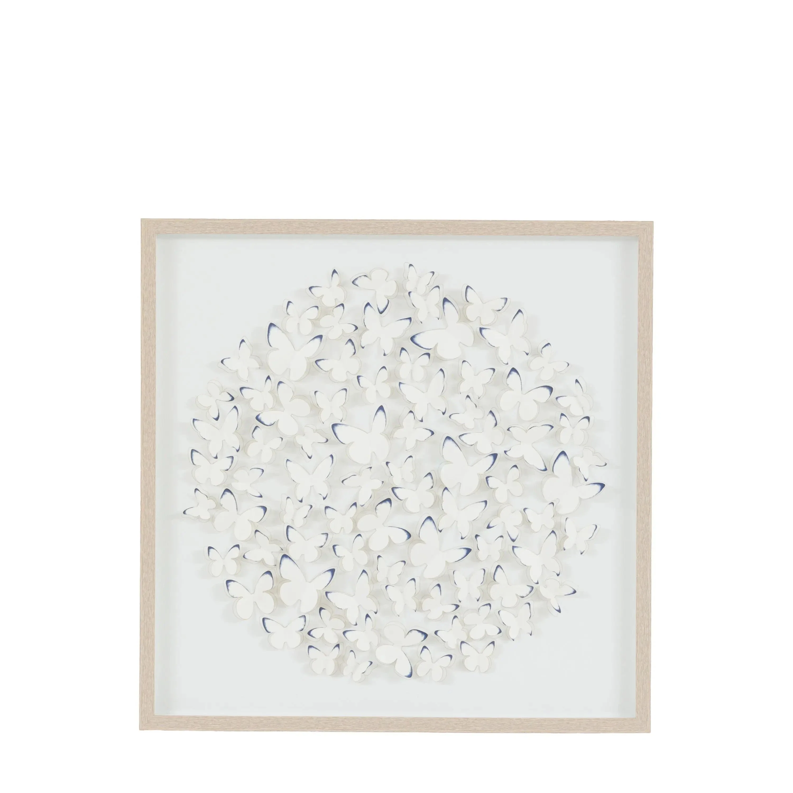 Jalinia 3D Butterflies Washed Wood Framed Wall Art - Image 2