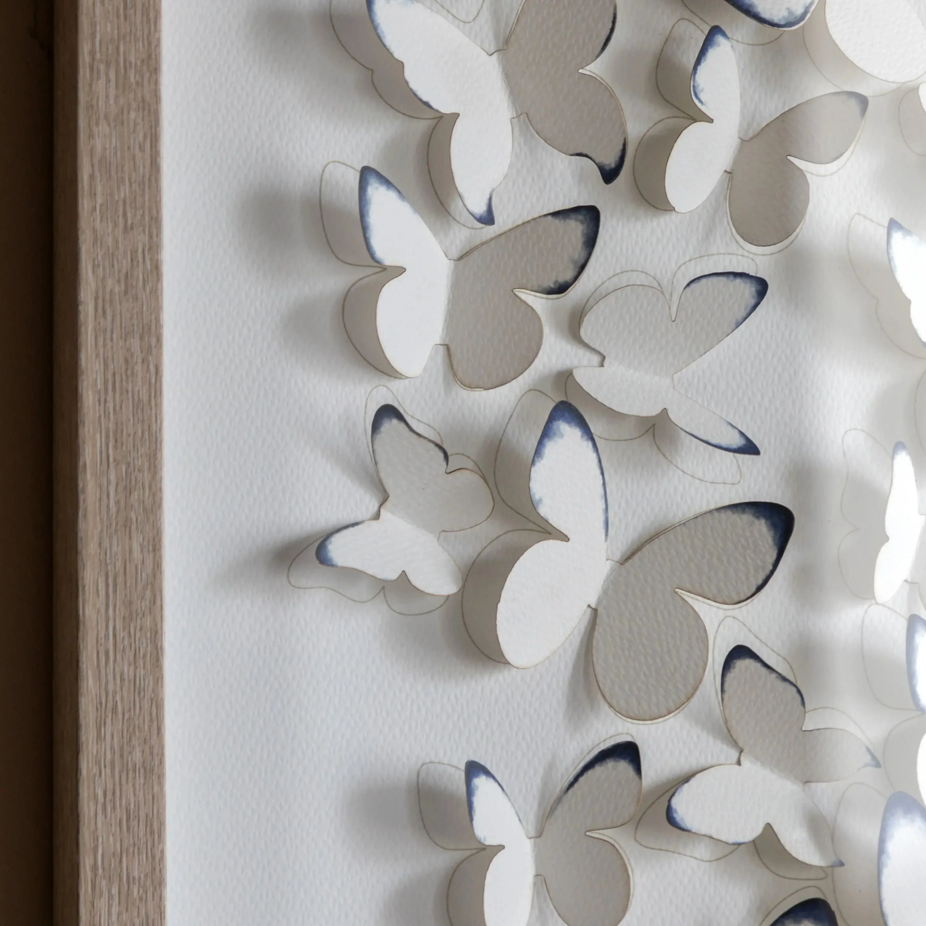 Jalinia 3D Butterflies Washed Wood Framed Wall Art - Image 6