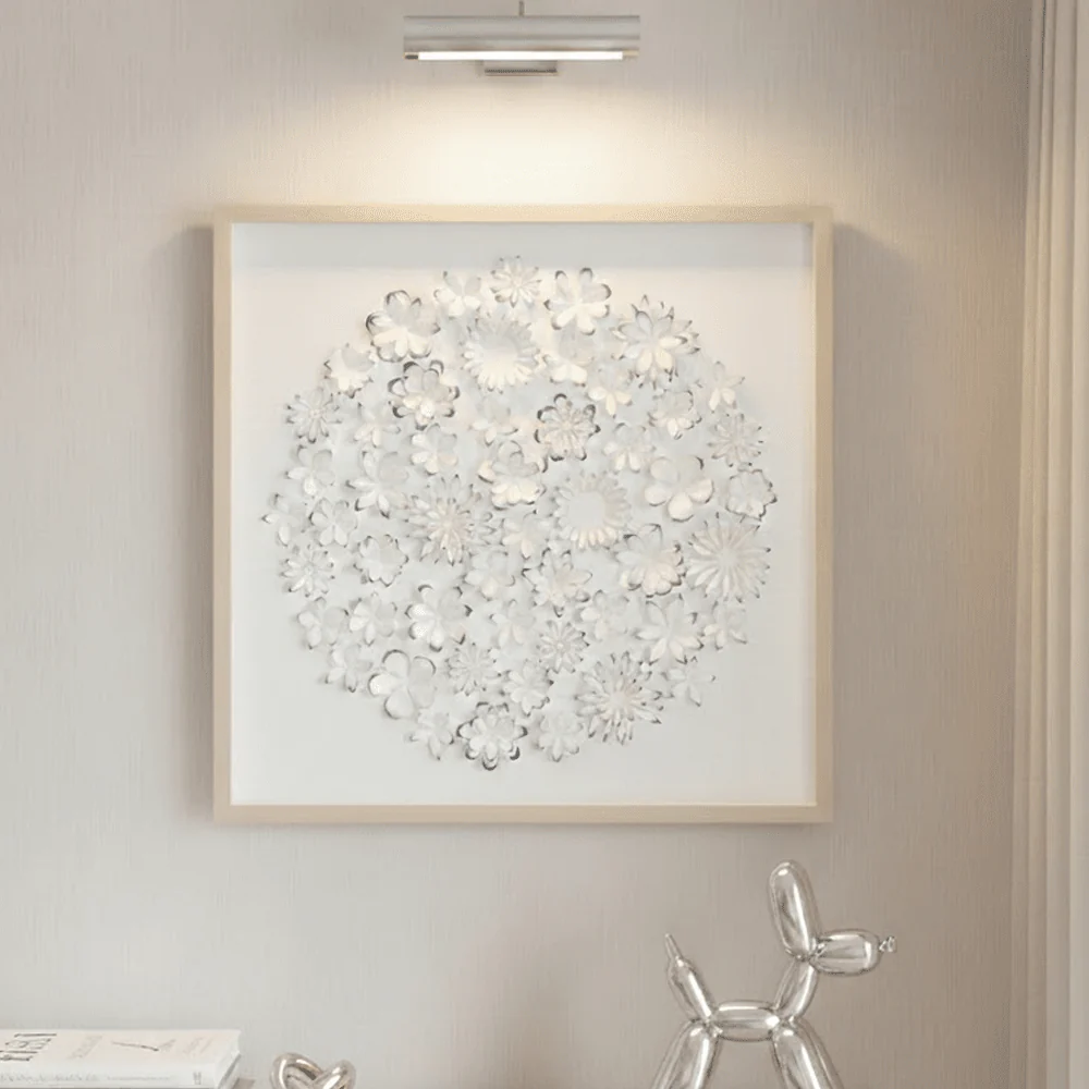 Jalinia 3D Petals Washed Wood Framed Wall Art