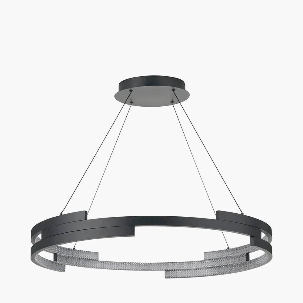 Jayden Black Round LED Pendant Ceiling Light - Image 2