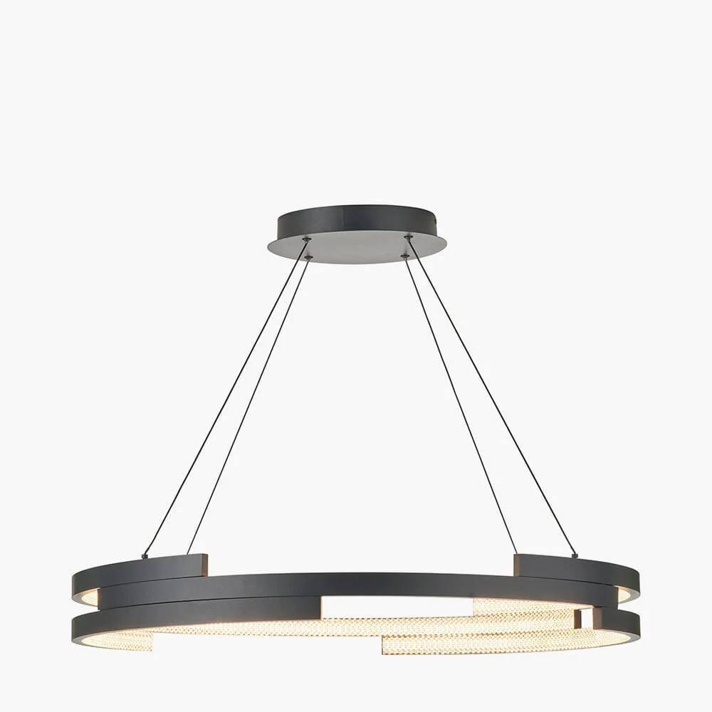 Jayden Black Round LED Pendant Ceiling Light - Image 3