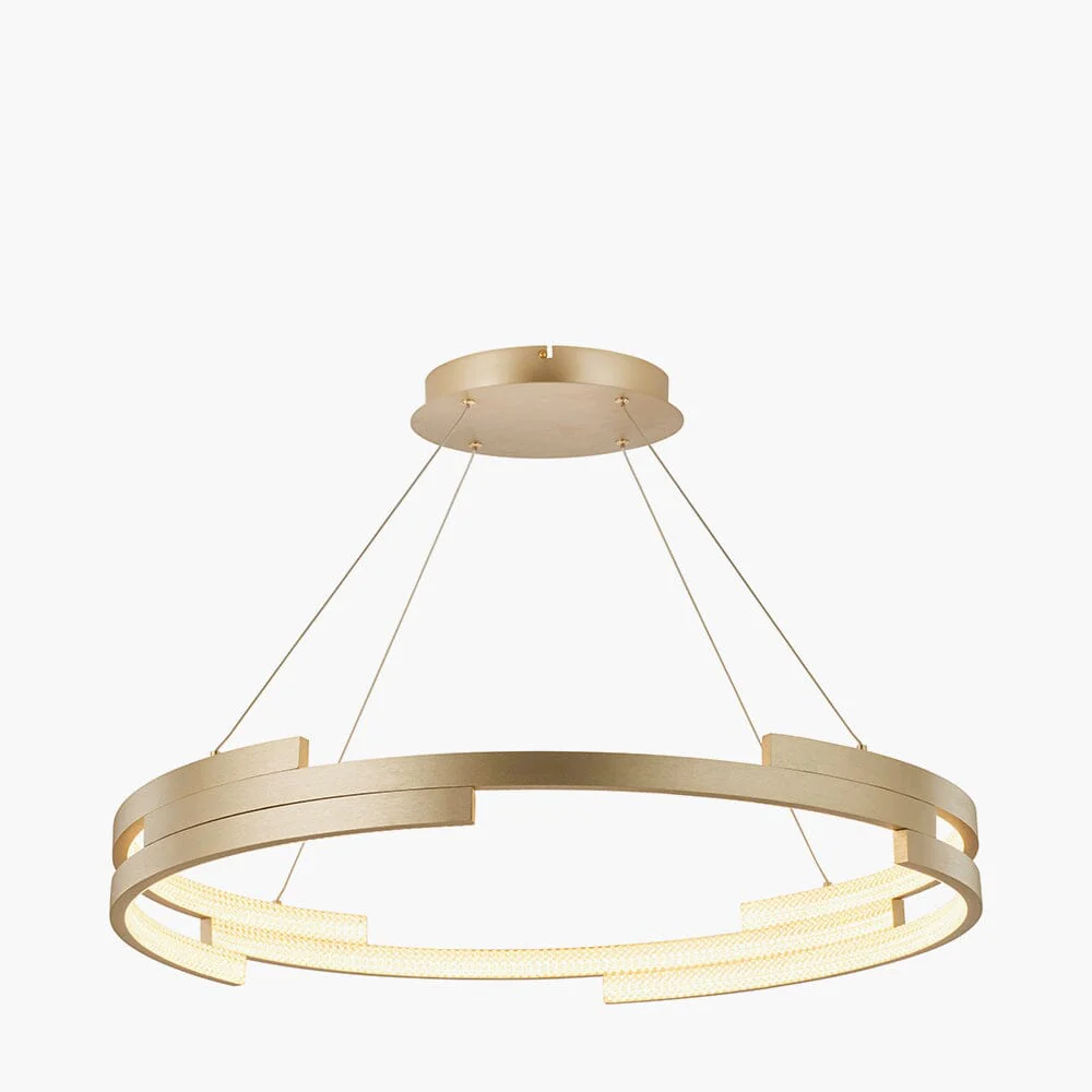 Jayden Gold Round LED Pendant Ceiling Light - Image 4