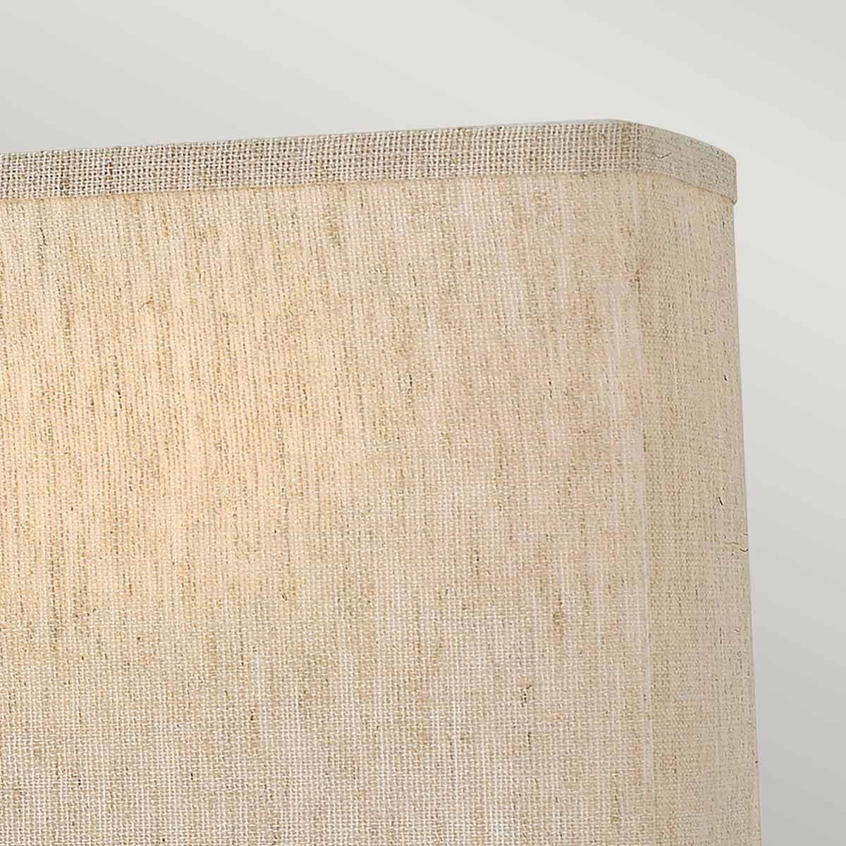 Jennifer Brushed Brass 2 Light Wall Light with Linen Shade - Image 3