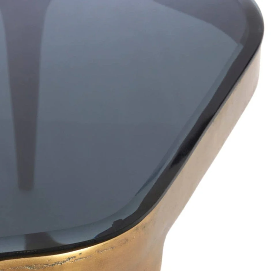 Jenny Antique Bronze & Smoked Glass Nested Coffee Tables - Set of 2 - Image 3