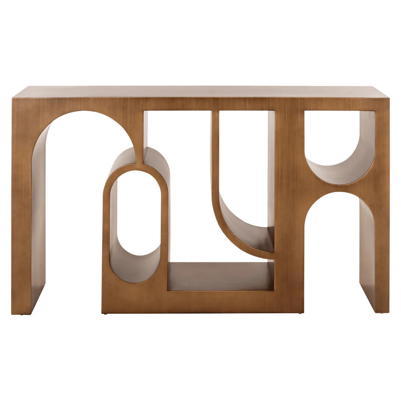 Jessy Gold Brushed Statement Console Table - Image 3