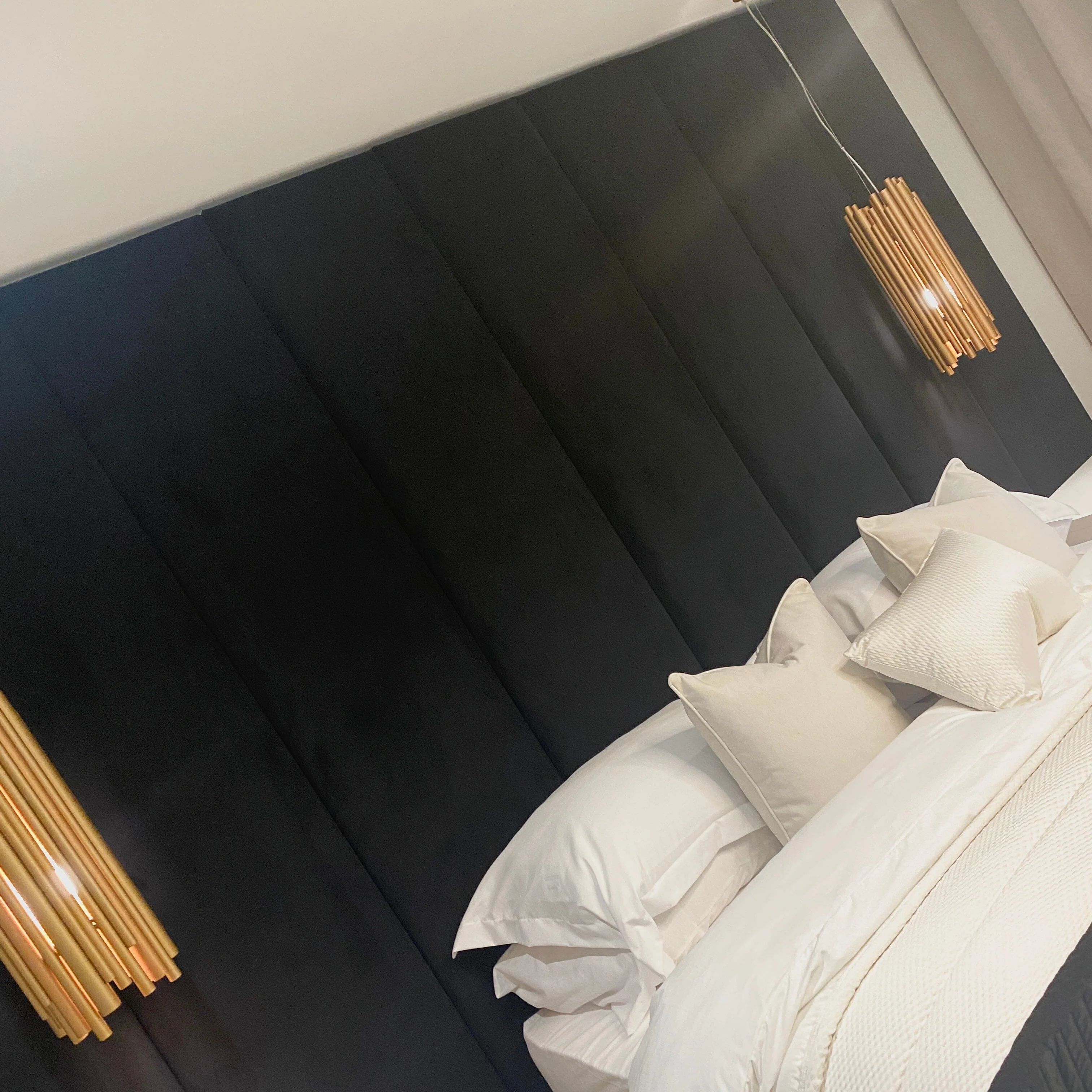 Noir Black Velvet Individual Wall Mounted Headboard Panel - 45cm - Image 7
