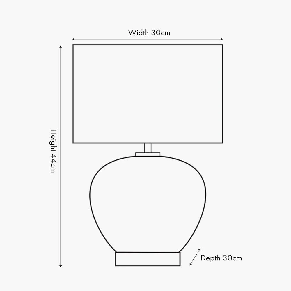 Jomelle Tortoiseshell Rounded Glass Table Lamp - Image 5