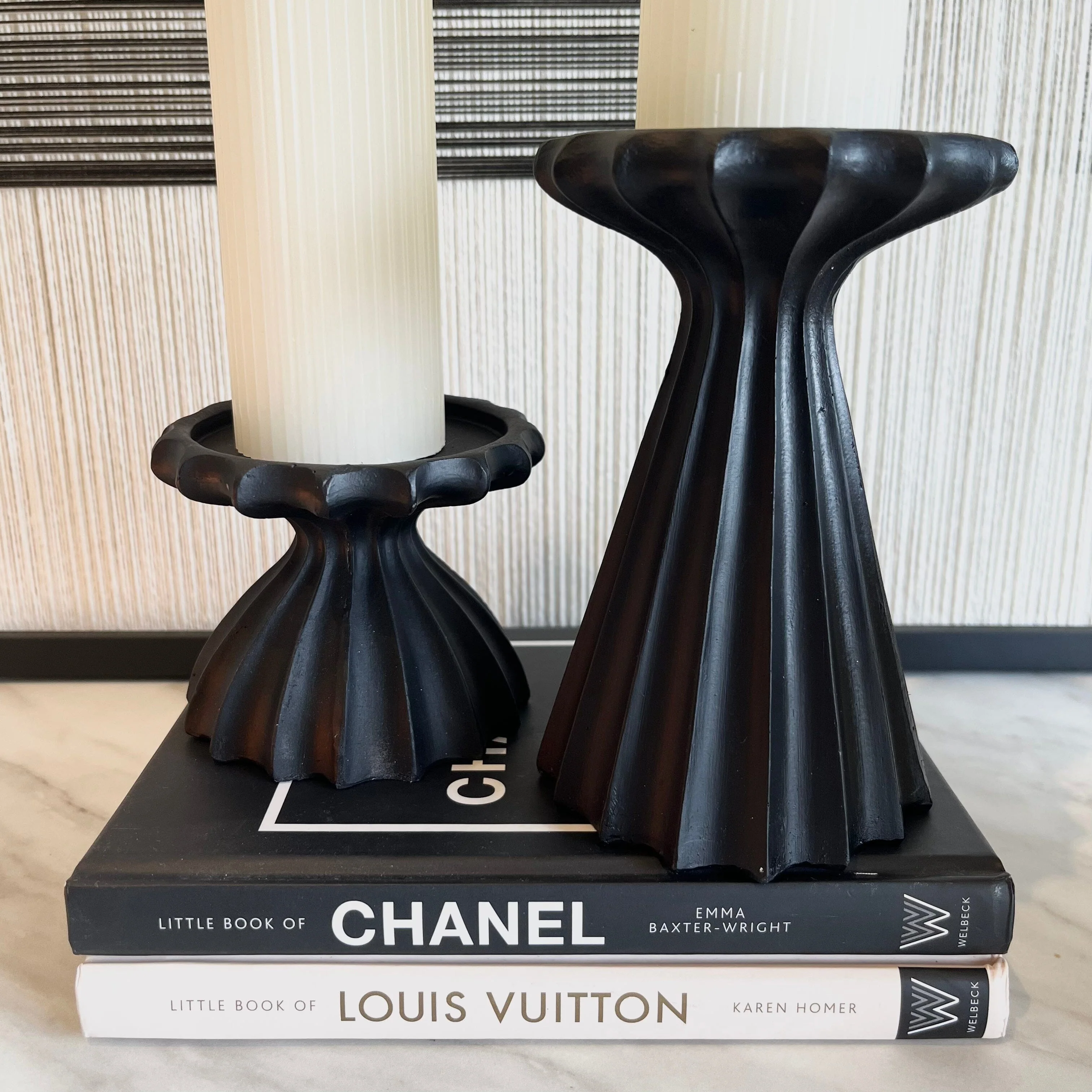 Jozette Black Decorative Candle Holder - Image 3