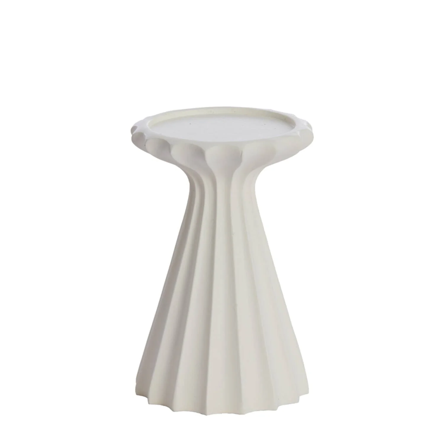 Jozette White Decorative Candle Holder - Image 3