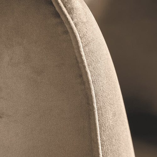 Juliana Beige Velvet Accent Chair with Metal Legs - Image 4