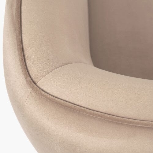 Juliana Beige Velvet Accent Chair with Metal Legs - Image 5