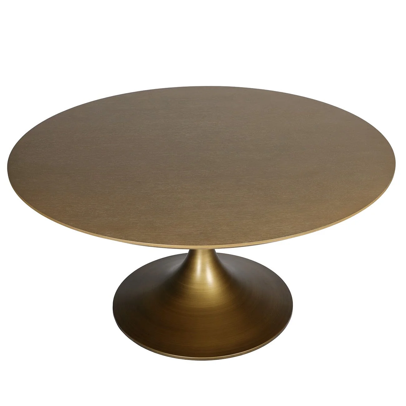 Juliette Brushed Brass Round Dining Table - Image 4