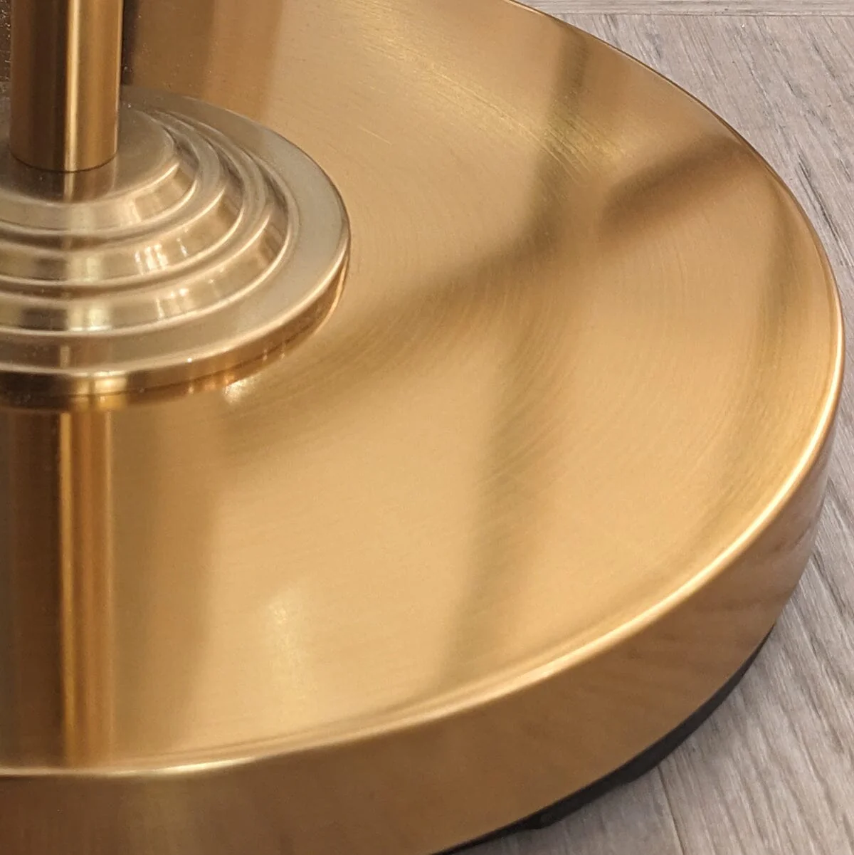 Juniper Brass Floor Lamp with Neutral Shade - Image 2