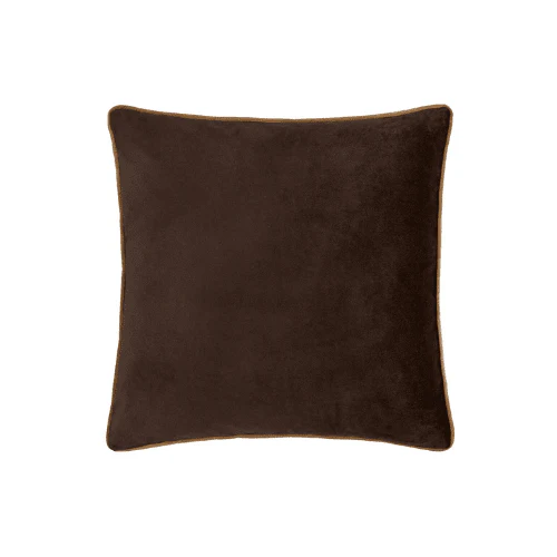 Juniper Chocolate & Caramel Velvet Cushion - 45 x 45cm - Image 2