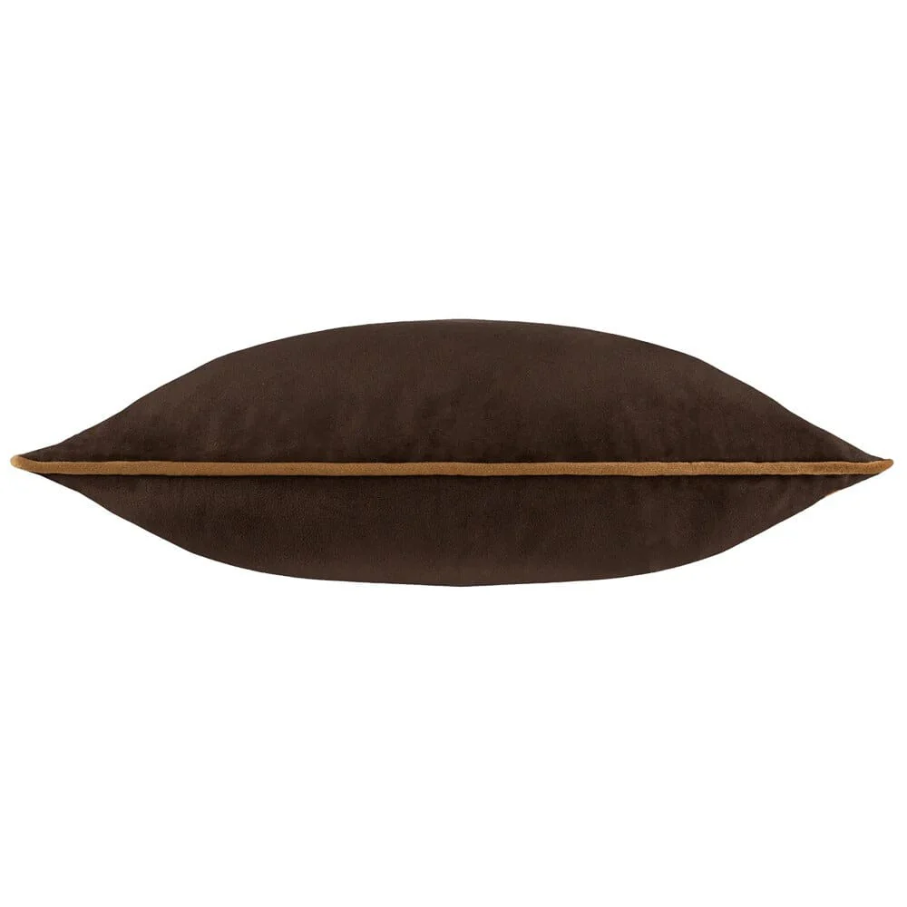 Juniper Chocolate & Caramel Velvet Cushion - 45 x 45cm - Image 3