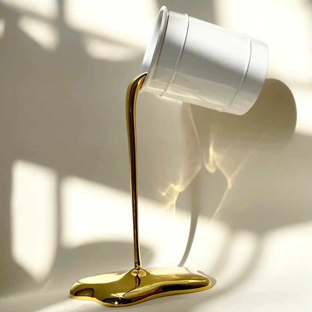 Molten Gold Paint Spill Ornament - Image 6
