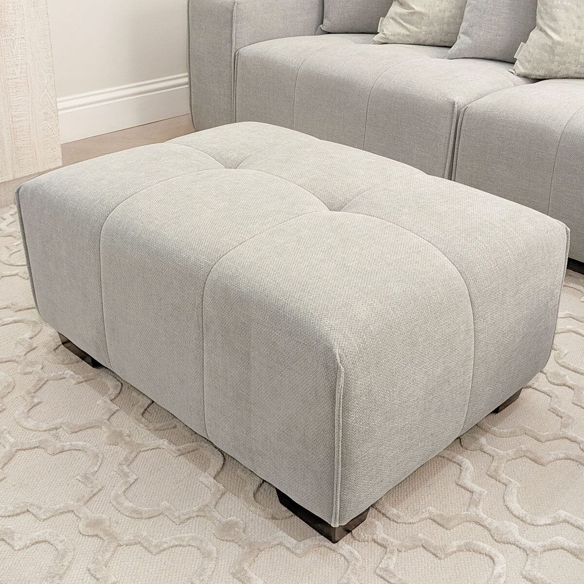 Kace Cloud Grey Boucle Tufted Sofa Range - Image 11