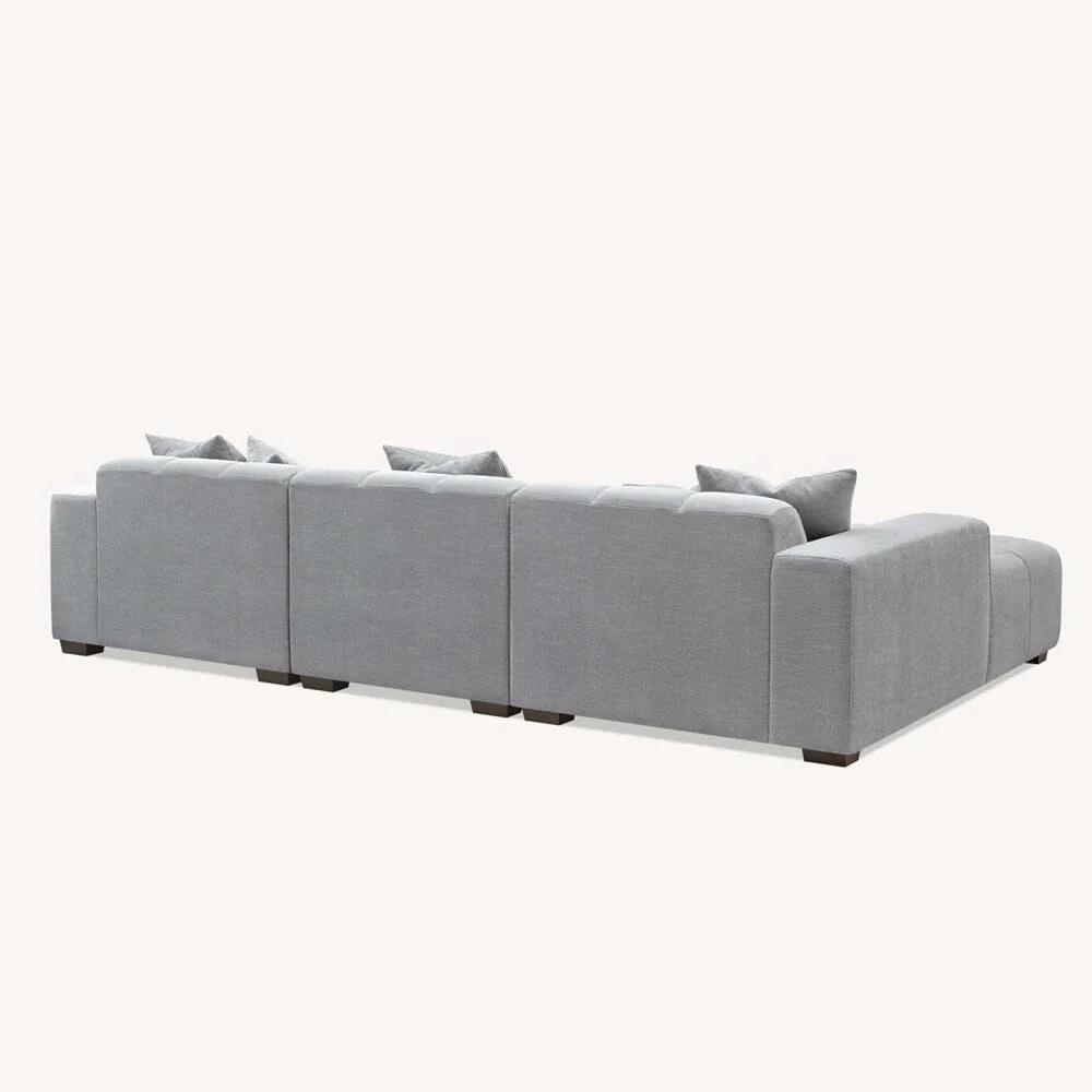 Kace Cloud Grey Boucle Tufted Sofa Range - Image 15