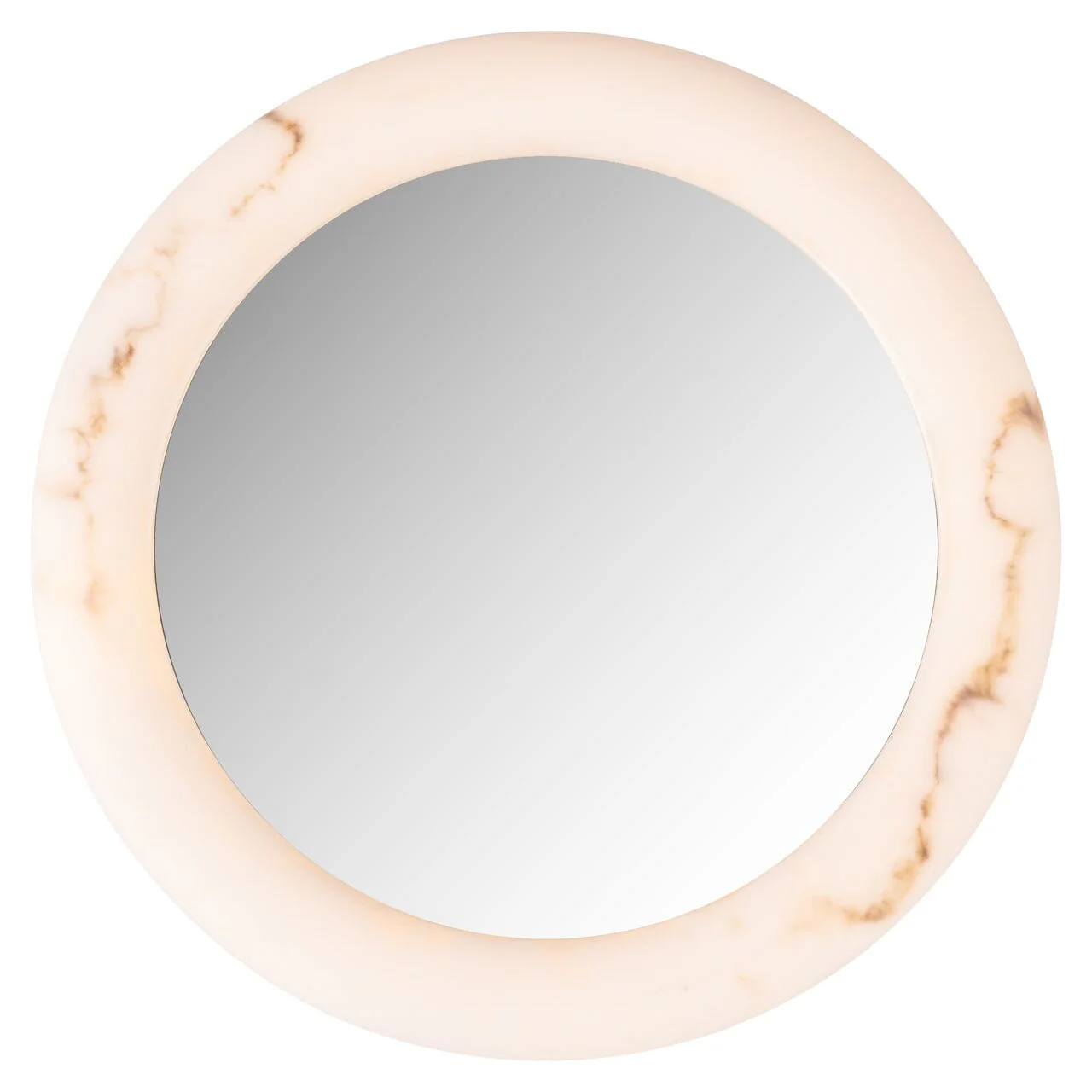 Kaelani Faux Alabaster Marble LED Wall Mirror - Image 2