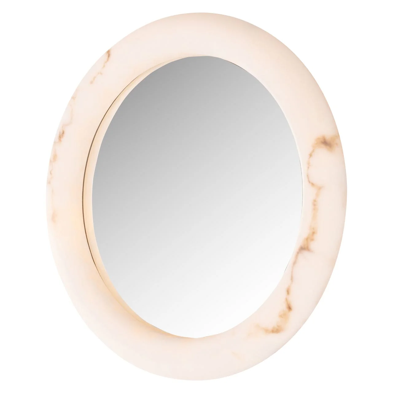 Kaelani Faux Alabaster Marble LED Wall Mirror - Image 3