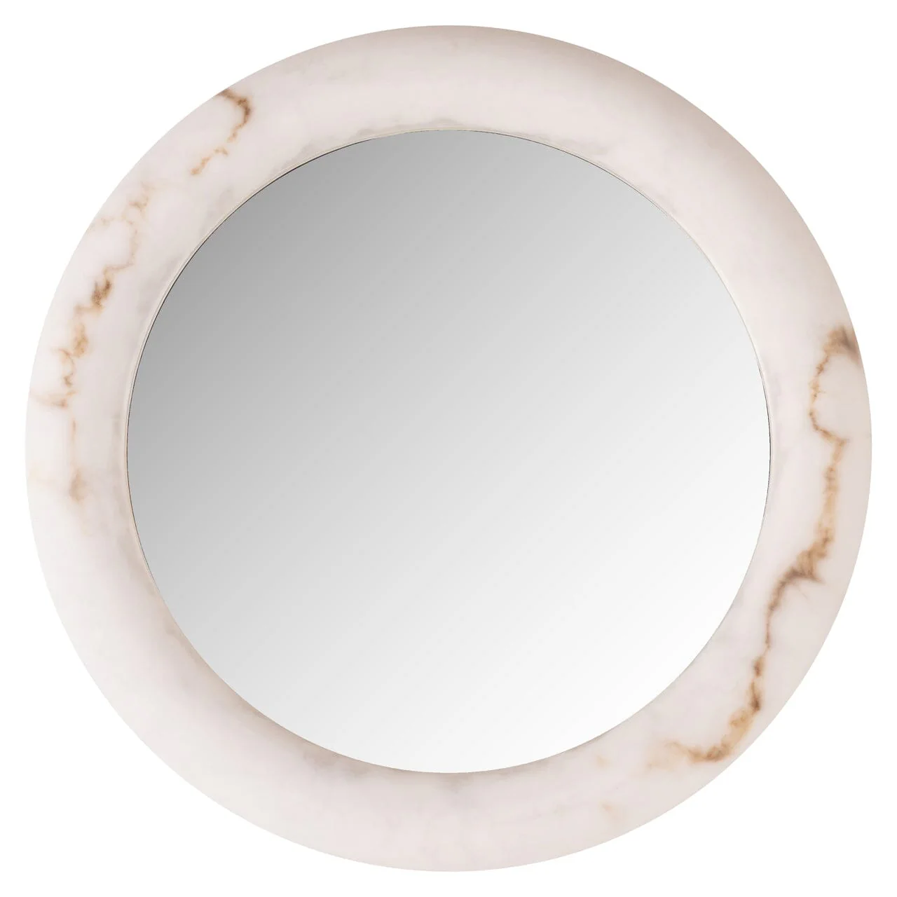 Kaelani Faux Alabaster Marble LED Wall Mirror - Image 4