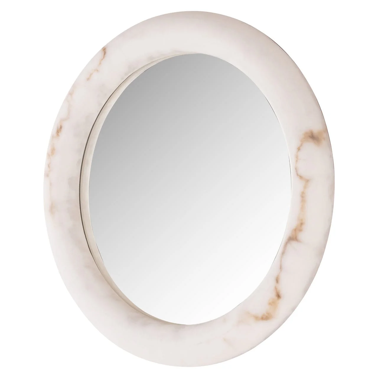 Kaelani Faux Alabaster Marble LED Wall Mirror - Image 5