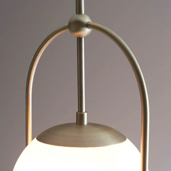 Kaia Gold Pendant Ceiling Light with Opal Glass - Image 2