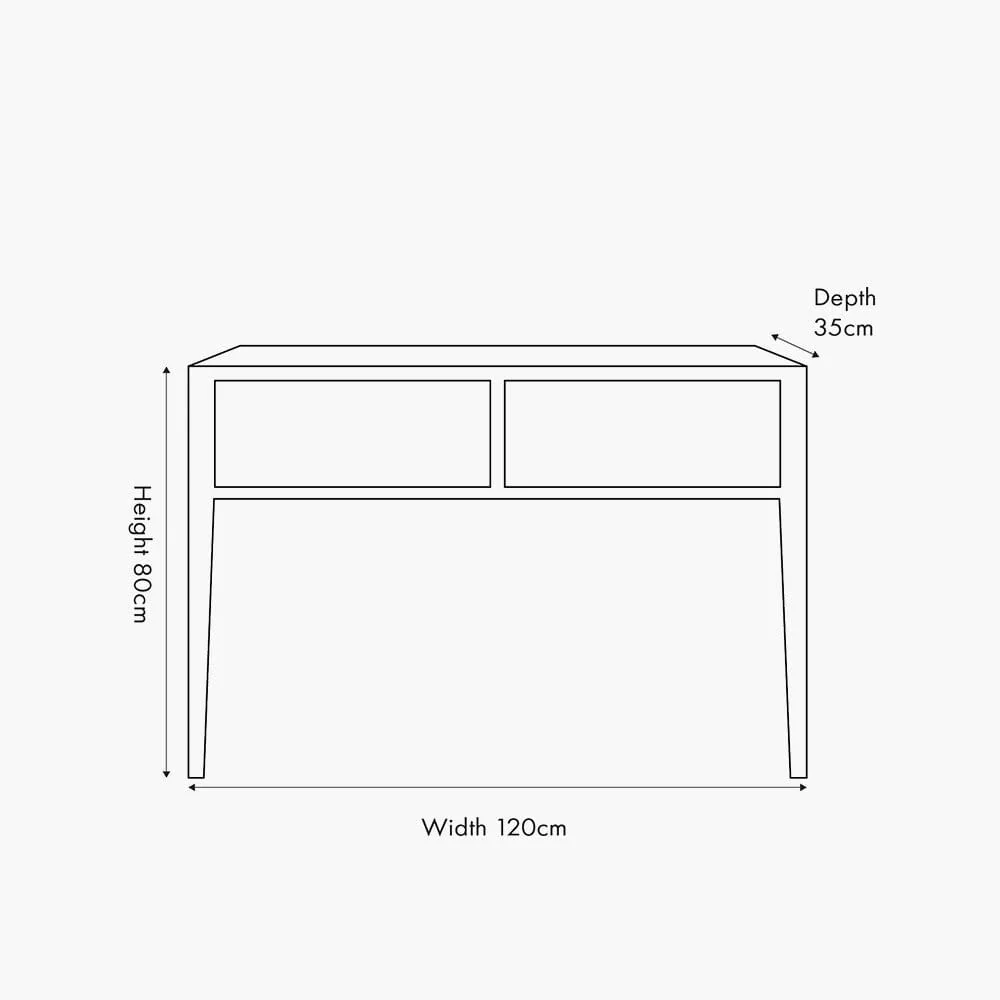 Kamala Light Grey Mango Wood 1 Drawer Console Table - Image 6