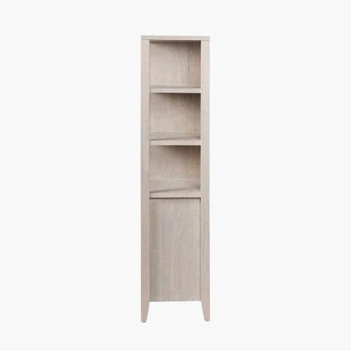Kamala Light Grey Mango Wood 2 Door Shelving Unit - Image 3