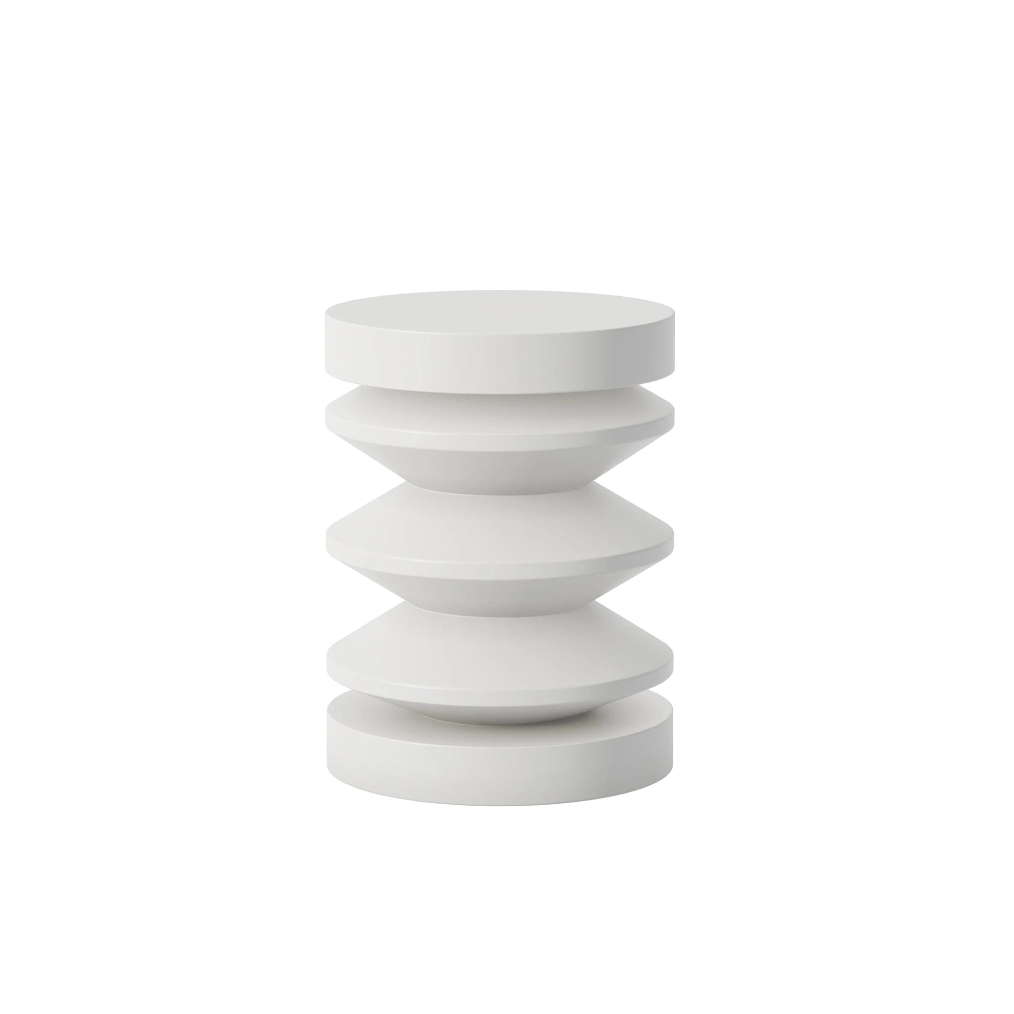 Kamala White Abstract Side Table - Image 2