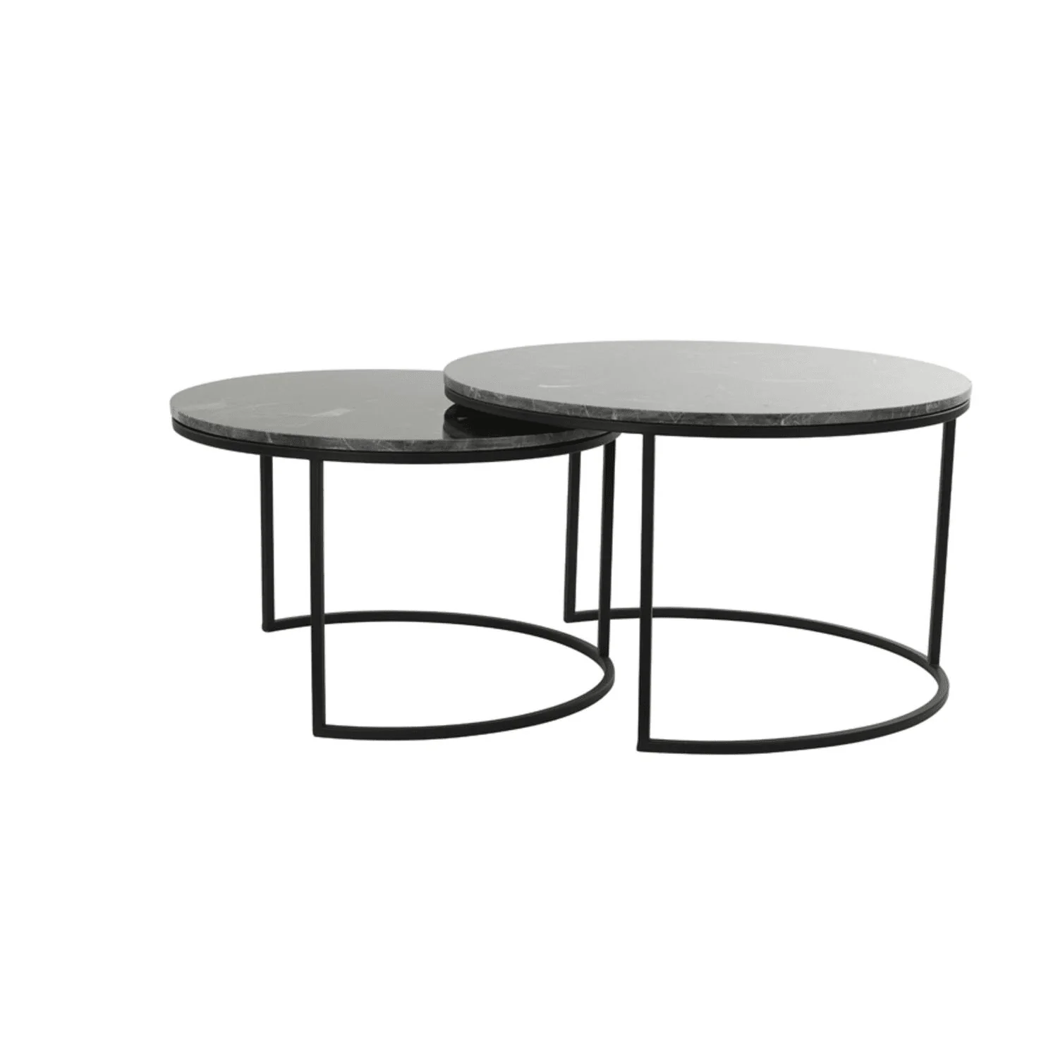 Keller Black Marble Nesting Coffee Tables - Image 3
