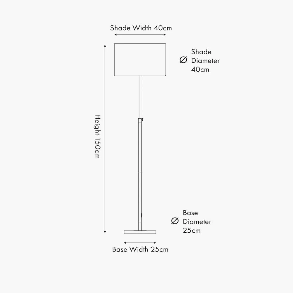 Kenji Black & Gold Height Adjustable Floor Lamp - Image 2