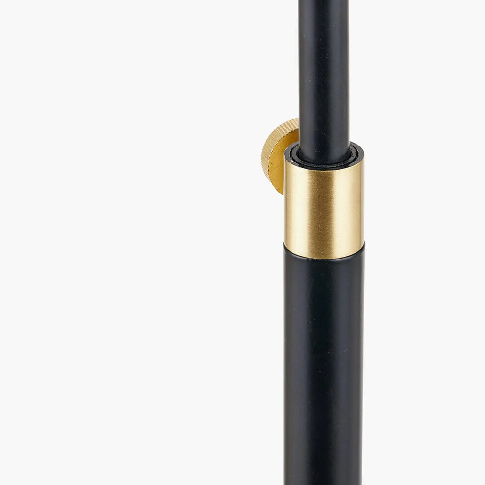 Kenji Black & Gold Height Adjustable Floor Lamp - Image 3