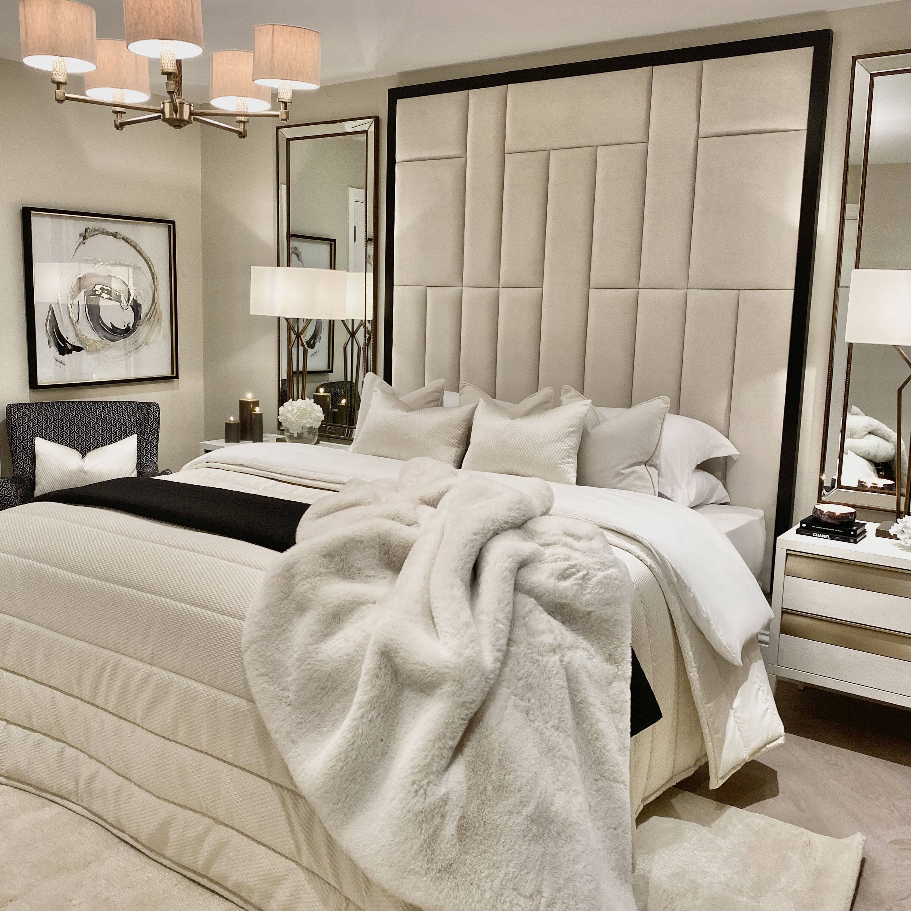 Kensington Cream Premium Headboard with Wooden Frame - Image 6