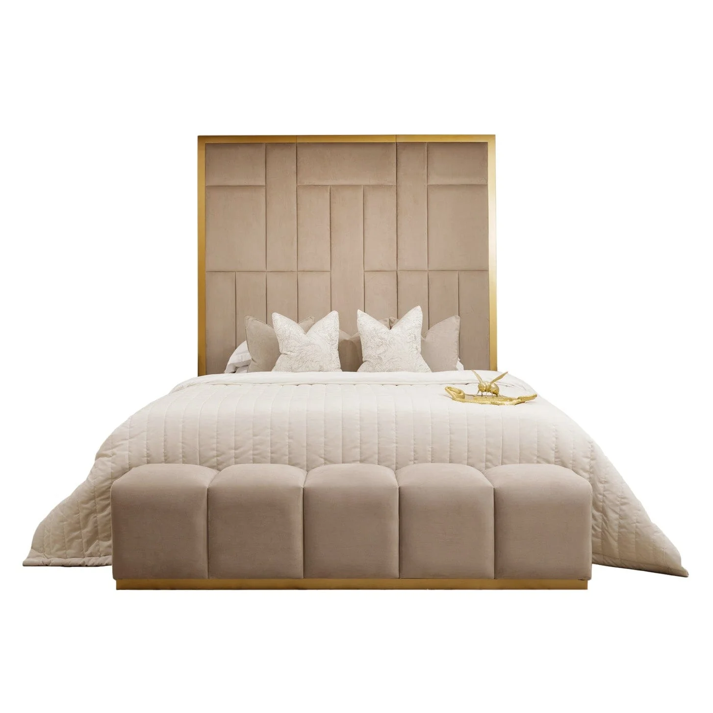 Kensington Mink & Gold Premium Abstract Headboard - Image 14