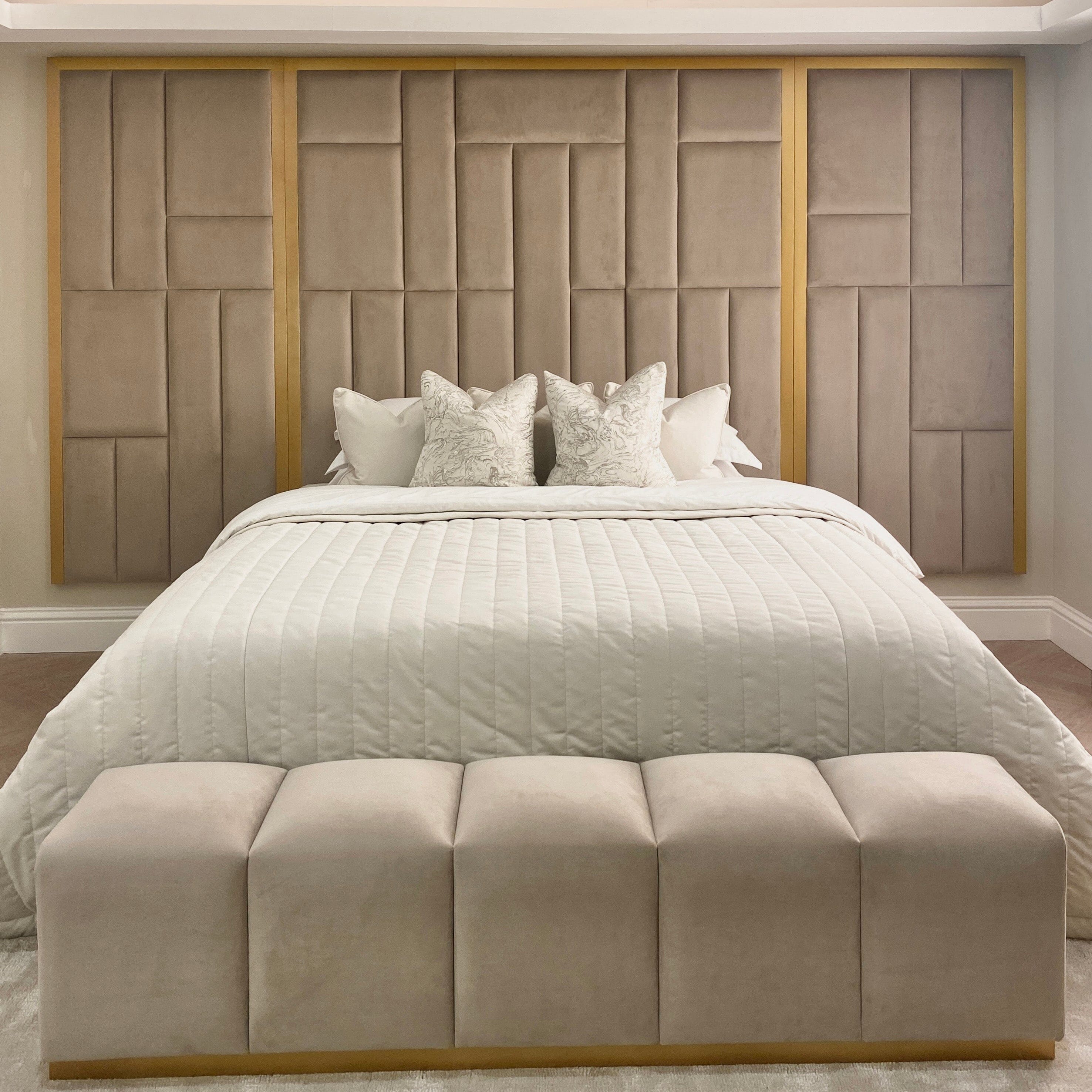 Kensington Mink & Gold Premium Abstract Headboard - Image 16