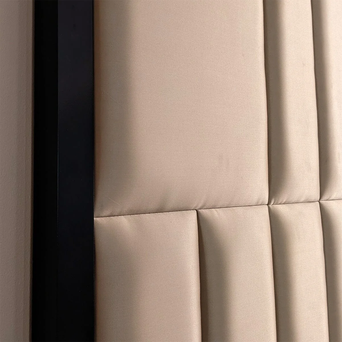 Kensington Serena Hazel Satin Premium Headboard with Black Frame - Image 4