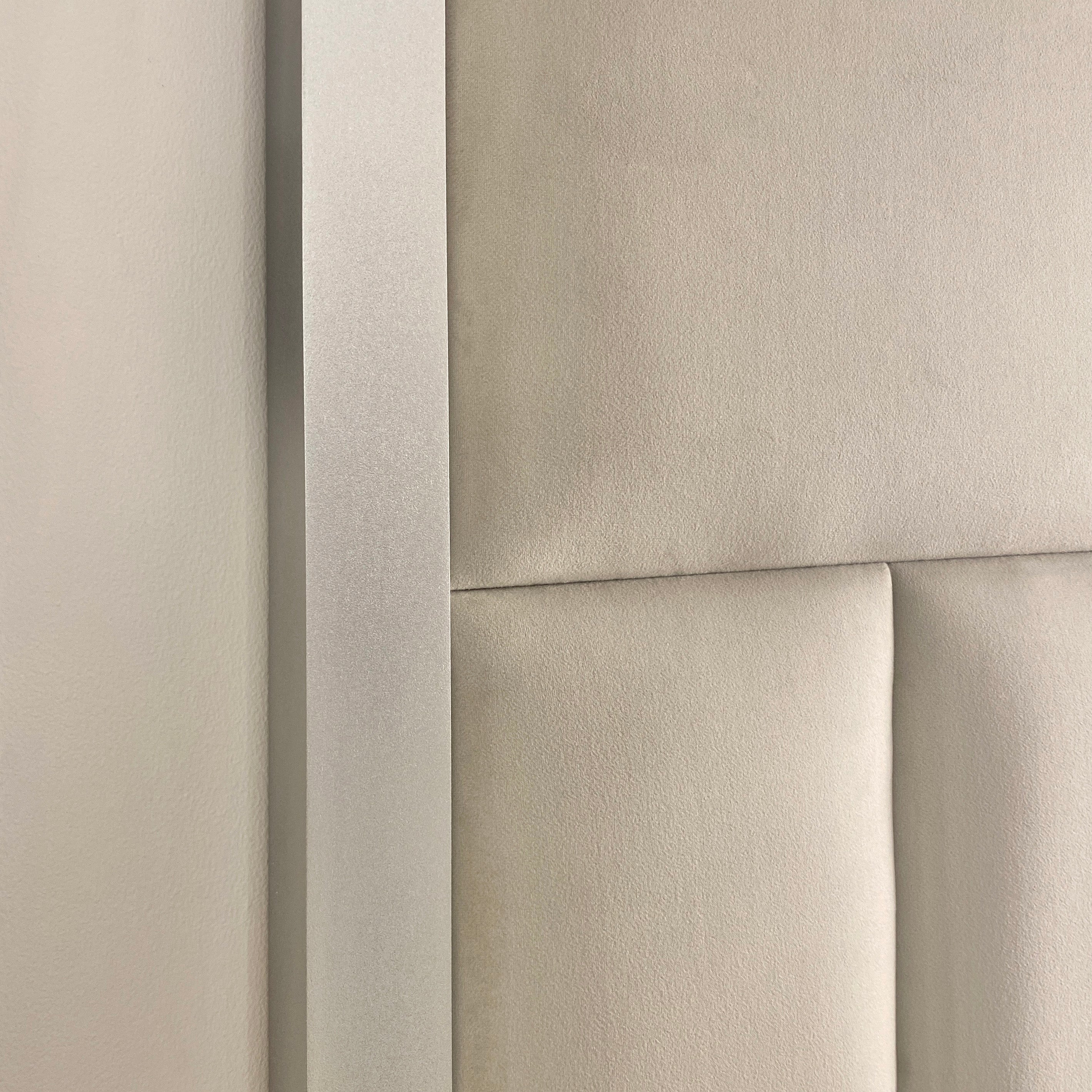 Kensington Smoke Grey & Silver Premium Abstract Headboard - Image 4