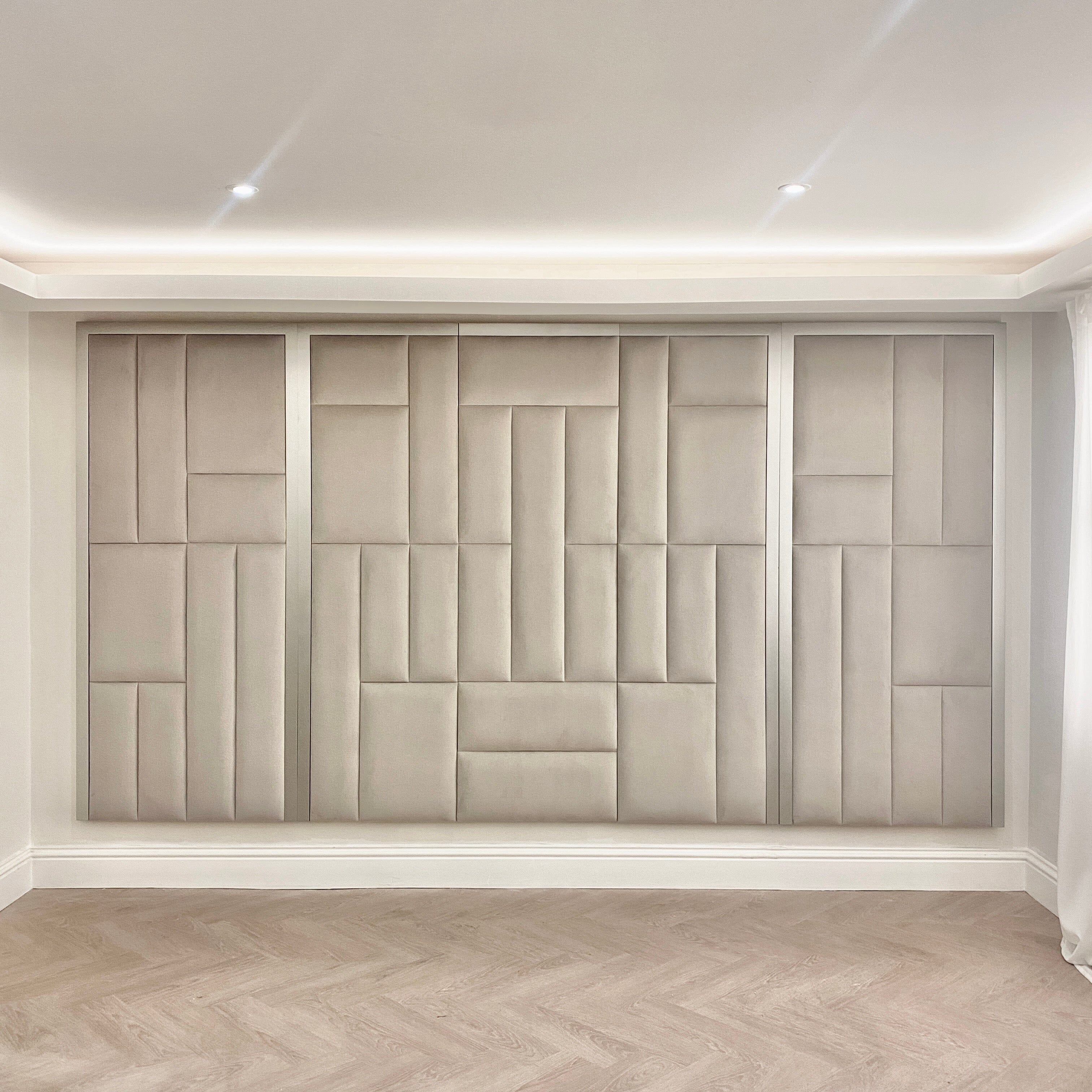 Kensington Smoke Grey & Silver Premium Abstract Headboard - Image 6
