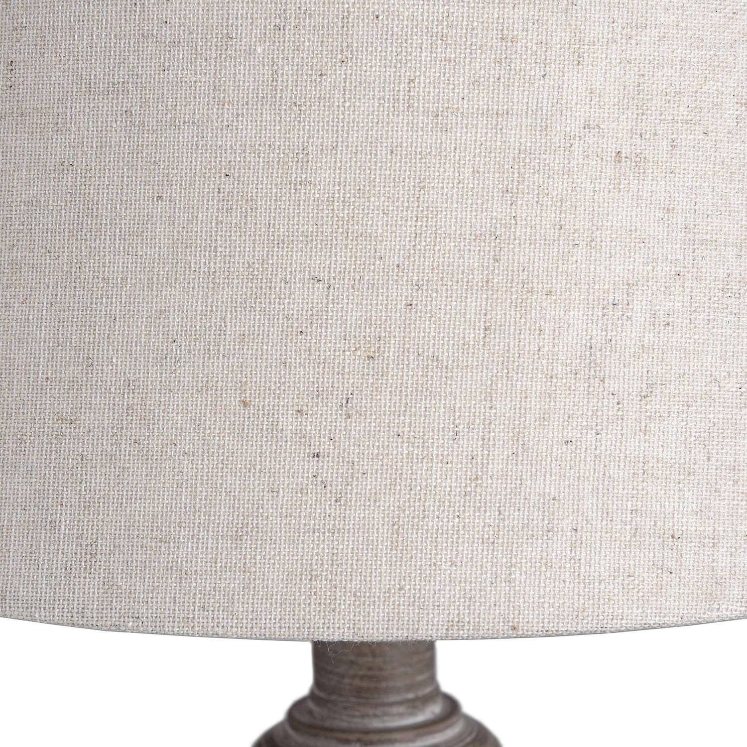 Kenwood Washed Wood Table Lamp with Neutral Shade - Image 4