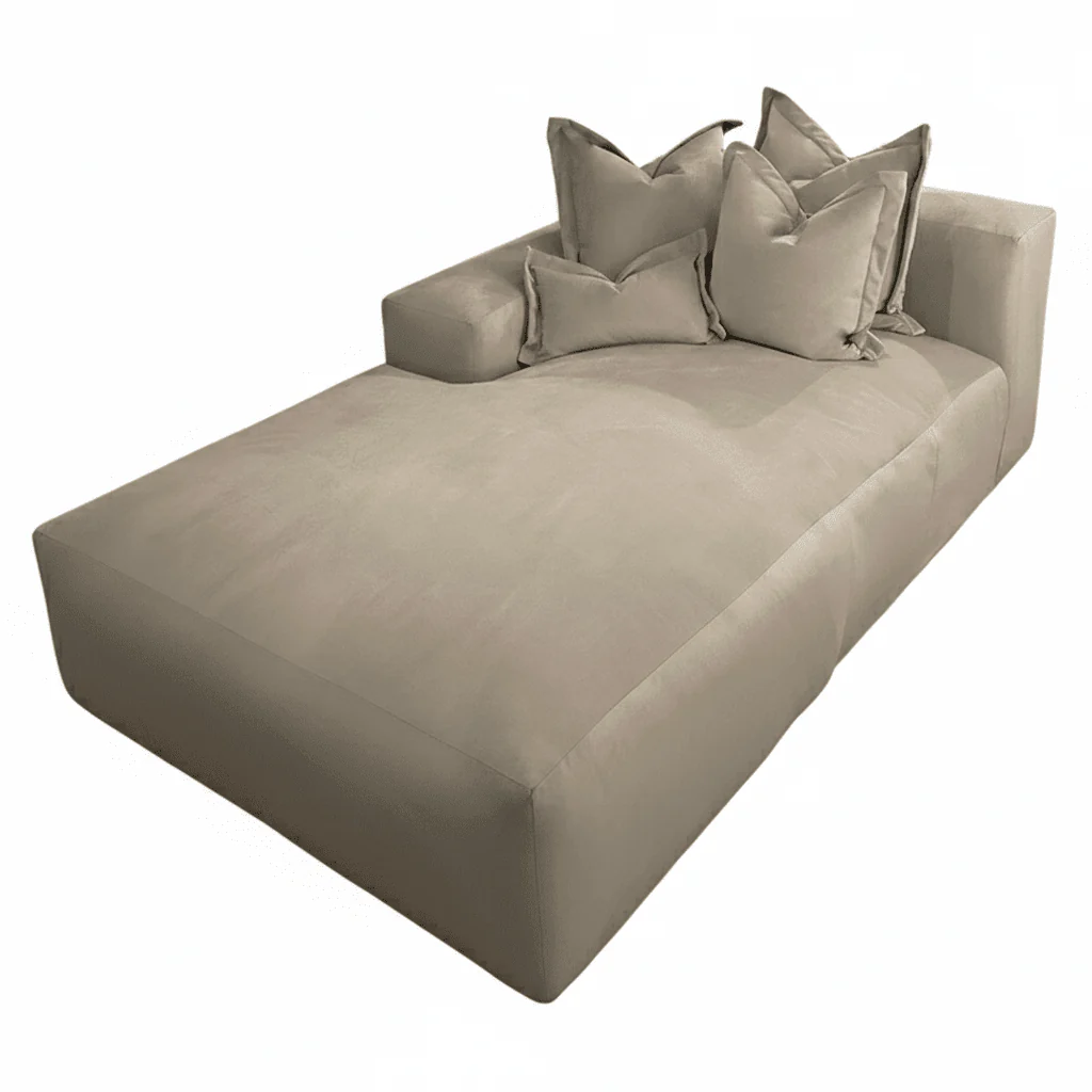 Kiara Mink Velvet Sofa Collection With Brass Studs - Image 8