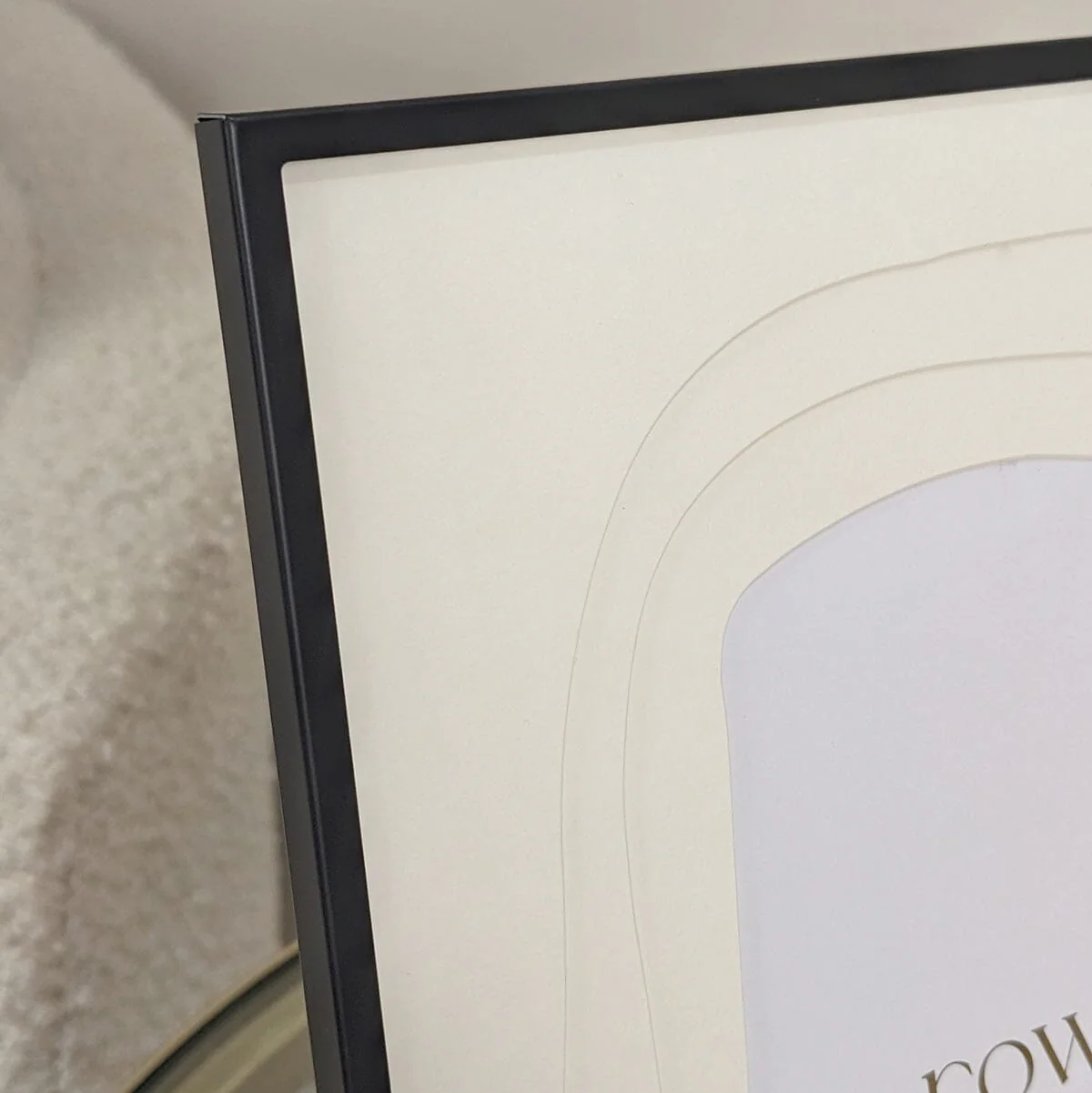 Kiera Black & Cream Multi Layered Mounted Photo Frame - 4x6" - Image 3