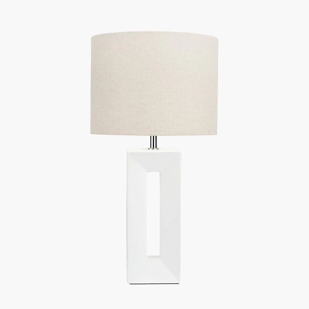 Kimia White Ceramic Table Lamp - Image 4