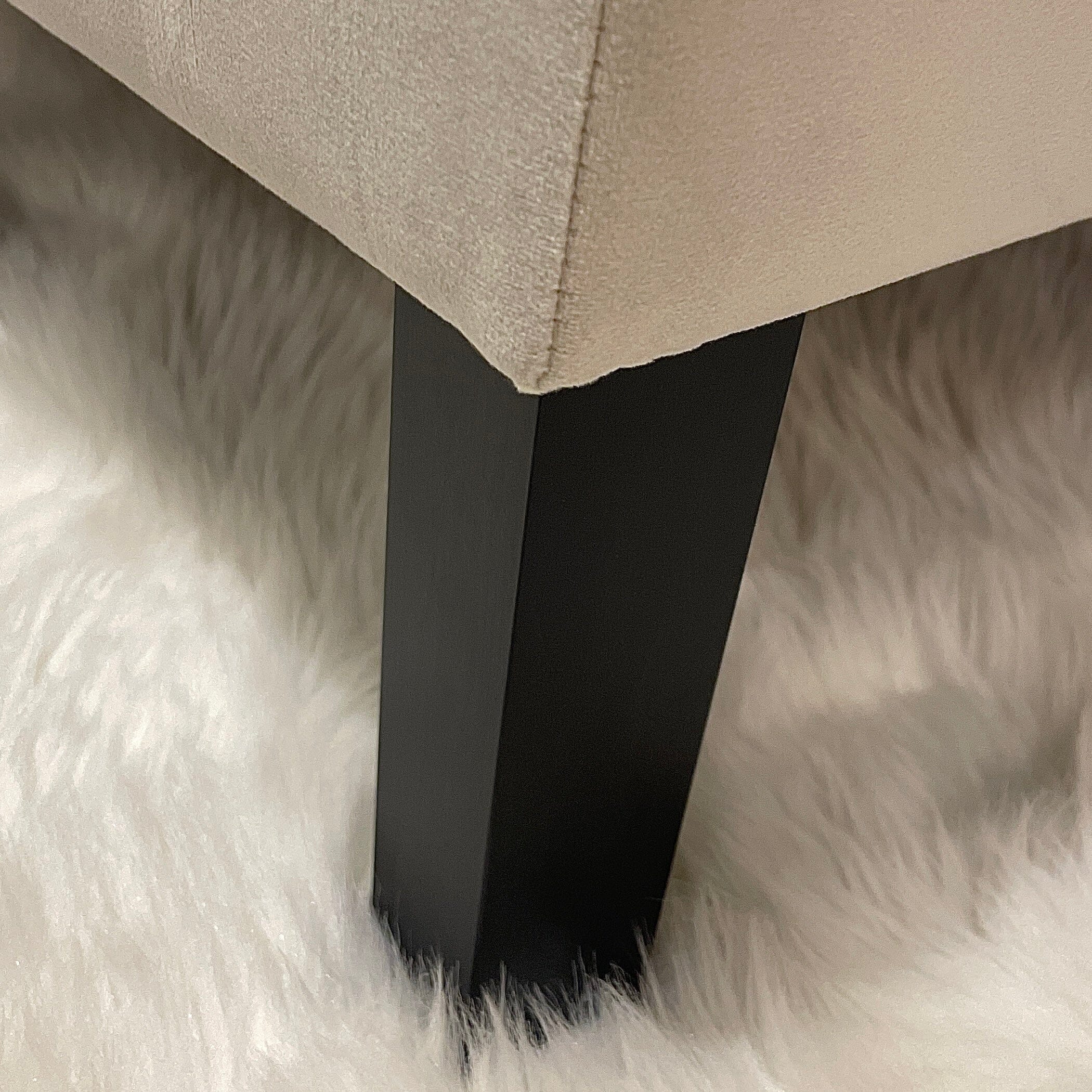 Knightsbridge Smoke Grey Velvet Accent Chair With Cream Piping - Image 3